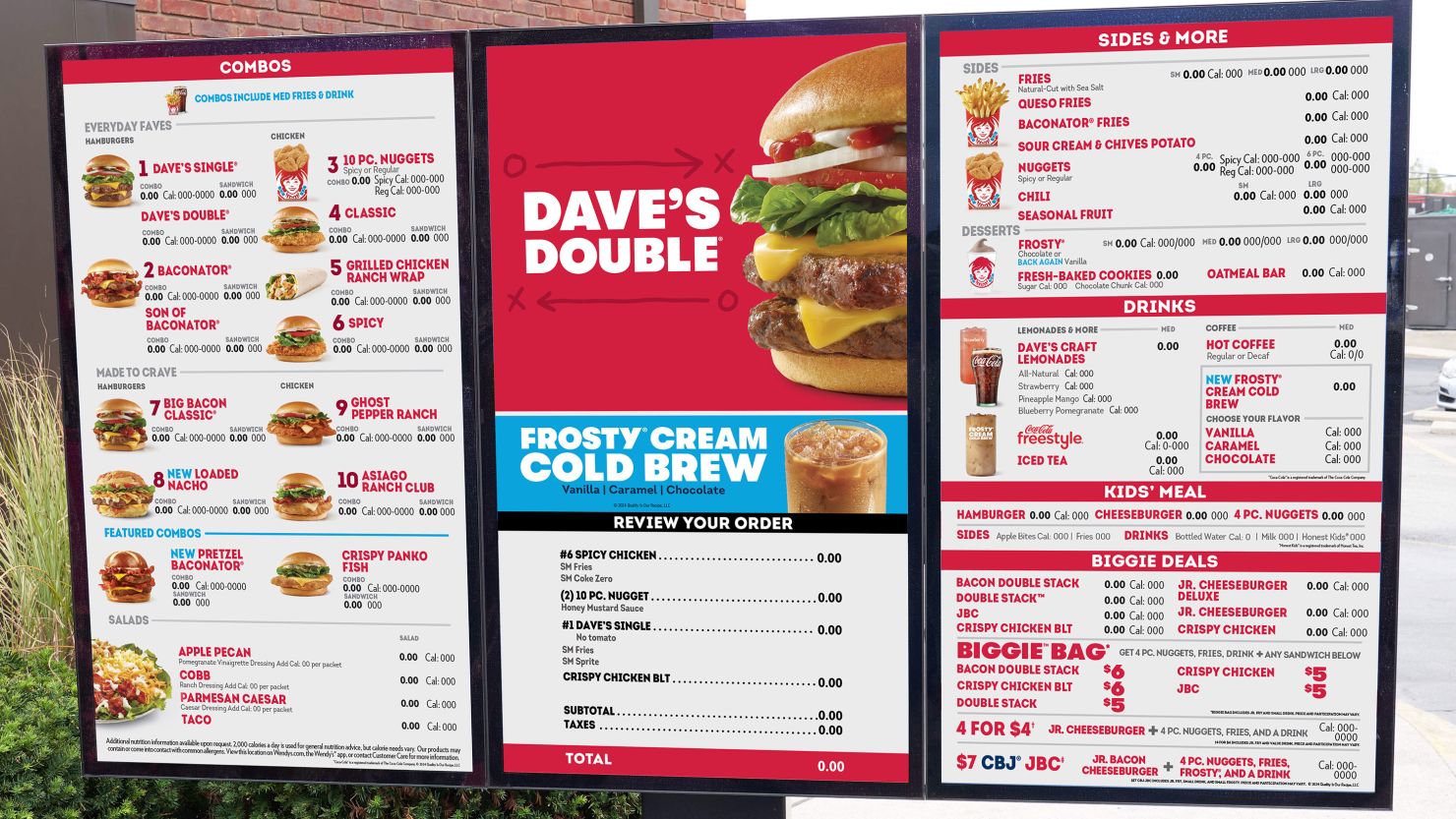 Current Wendys Menu With Prices