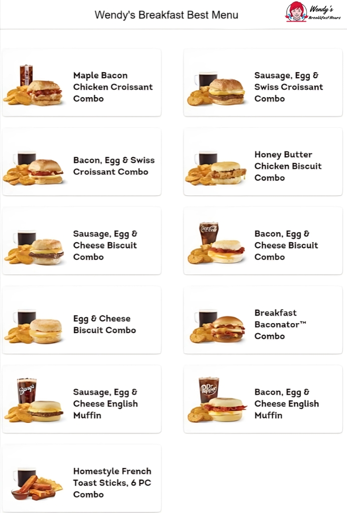 Wendys Breakfast Menu With Prices